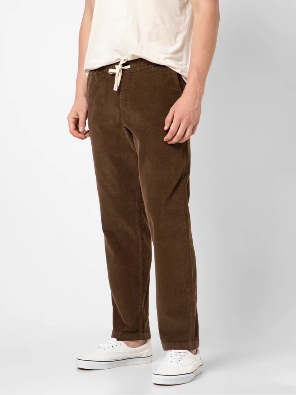 Bearbottom Cocoa Brown Drawstring Corduroy 5-Pocket Pant- M 30”